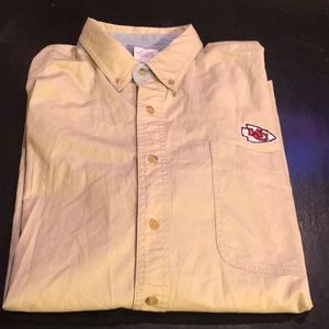 NWOT Men’s XL KC Chiefs Khaki Shirt 🏈❤️